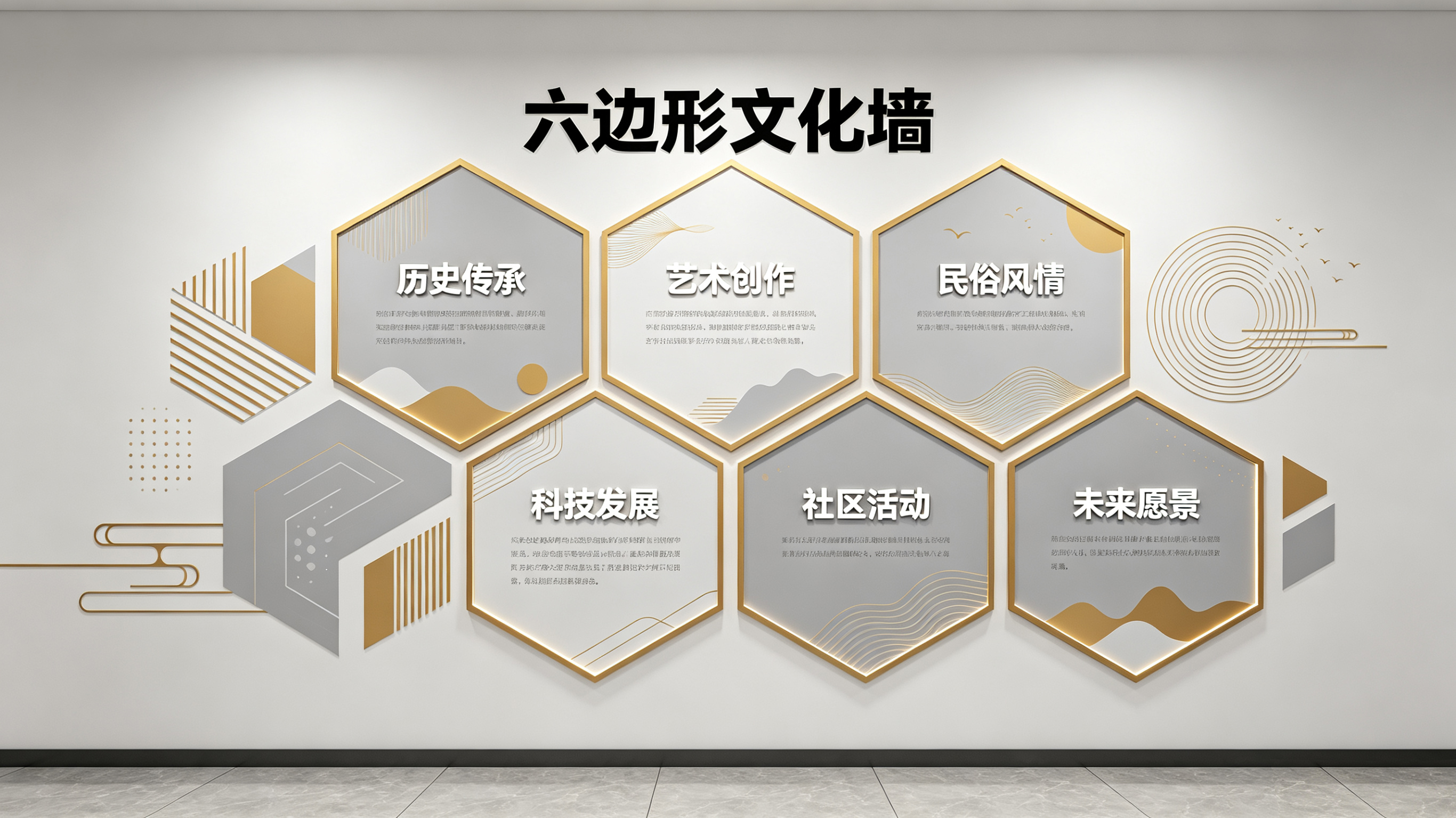 凉山企业文化墙 | 六边形信息美学